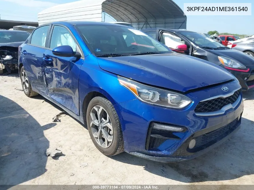 3KPF24AD1ME361540 2021 Kia Forte Lxs