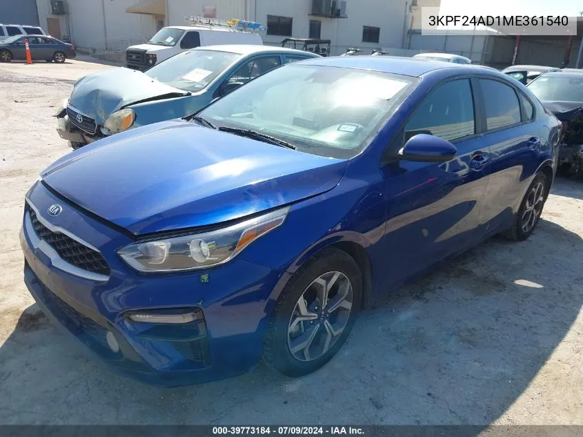 2021 Kia Forte Lxs VIN: 3KPF24AD1ME361540 Lot: 39773184