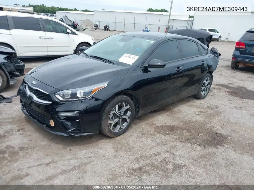 2021 Kia Forte Lxs VIN: 3KPF24AD7ME309443 Lot: 39796984