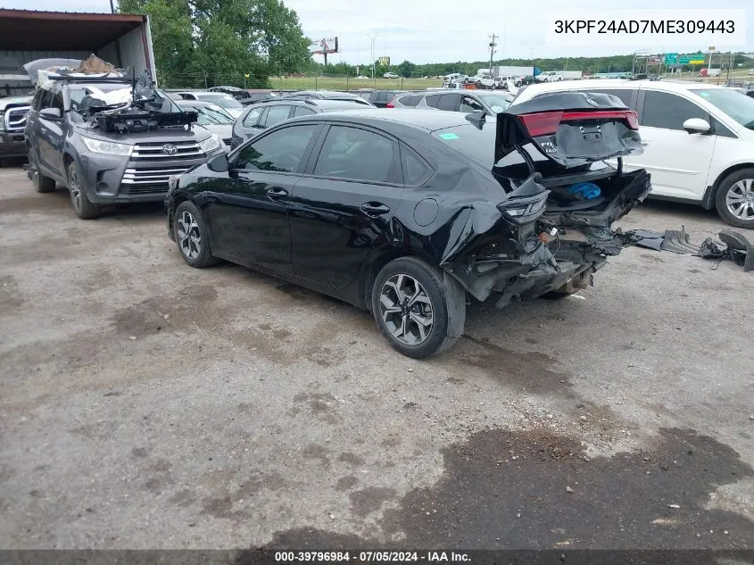 3KPF24AD7ME309443 2021 Kia Forte Lxs