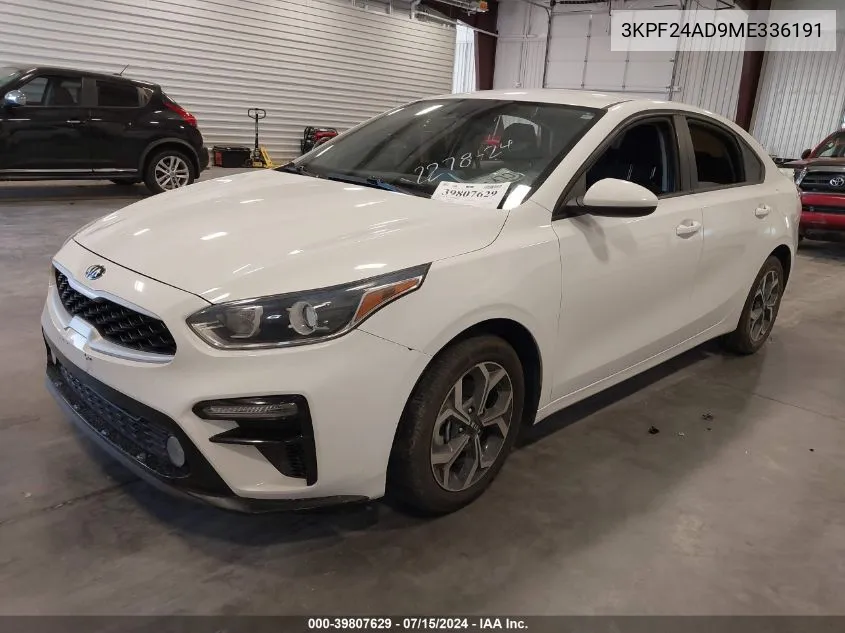 2021 Kia Forte Lxs VIN: 3KPF24AD9ME336191 Lot: 39807629