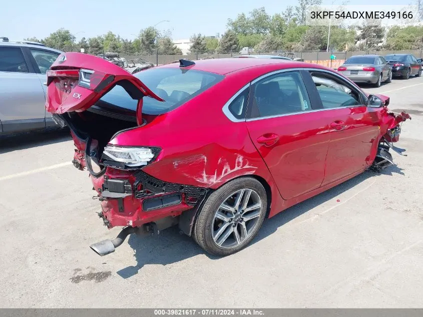 2021 Kia Forte Ex VIN: 3KPF54ADXME349166 Lot: 39821617