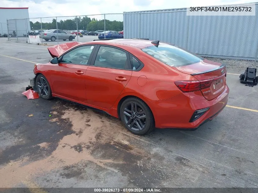 2021 Kia Forte Gt-Line VIN: 3KPF34AD1ME295732 Lot: 39826273