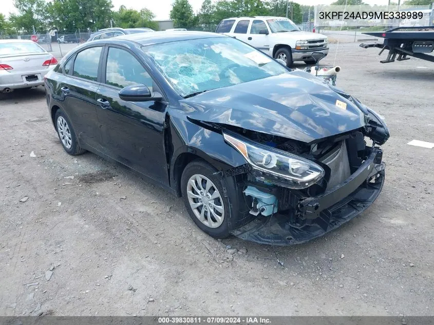 2021 Kia Forte Fe VIN: 3KPF24AD9ME338989 Lot: 39830811