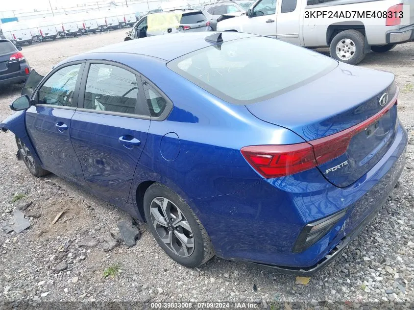 3KPF24AD7ME408313 2021 Kia Forte Lxs