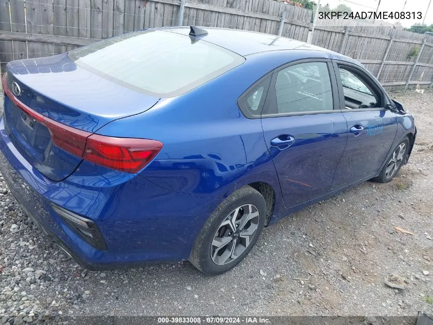 3KPF24AD7ME408313 2021 Kia Forte Lxs