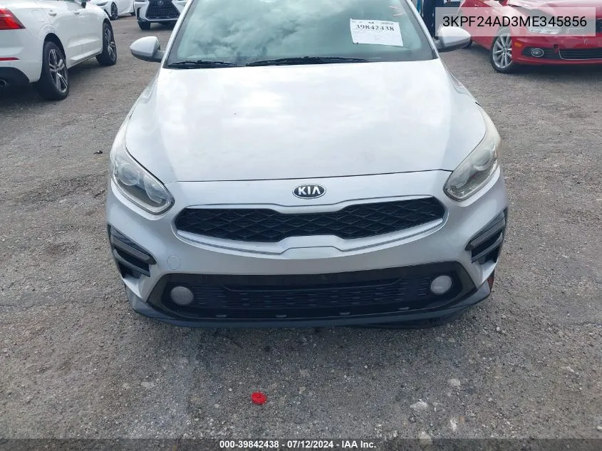 2021 Kia Forte Lxs VIN: 3KPF24AD3ME345856 Lot: 39842438