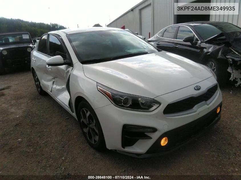 3KPF24AD8ME349935 2021 Kia Forte Lxs