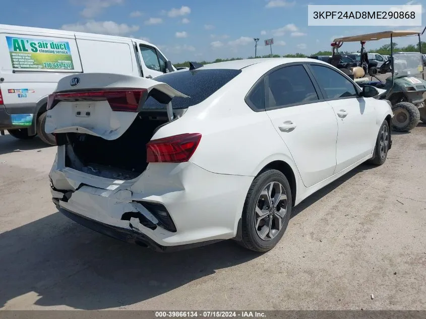 2021 Kia Forte Lxs VIN: 3KPF24AD8ME290868 Lot: 39866134