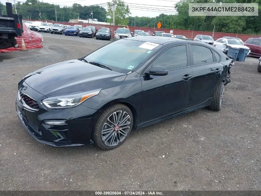 2021 Kia Forte Gt VIN: 3KPF44AC1ME288428 Lot: 39920604