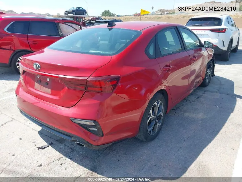 2021 Kia Forte Lxs VIN: 3KPF24AD0ME284210 Lot: 39925748