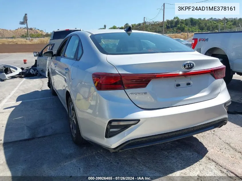 3KPF24AD1ME378161 2021 Kia Forte Lxs