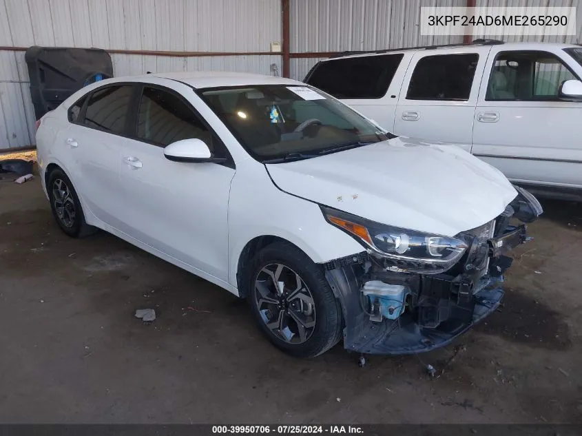 3KPF24AD6ME265290 2021 Kia Forte Lxs