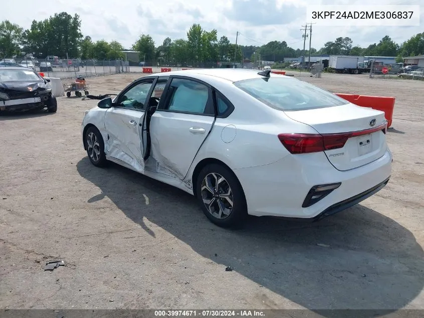 2021 Kia Forte Lxs VIN: 3KPF24AD2ME306837 Lot: 39974671