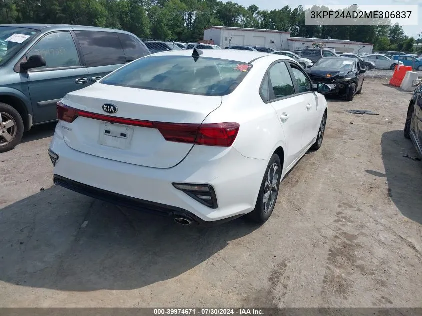 2021 Kia Forte Lxs VIN: 3KPF24AD2ME306837 Lot: 39974671