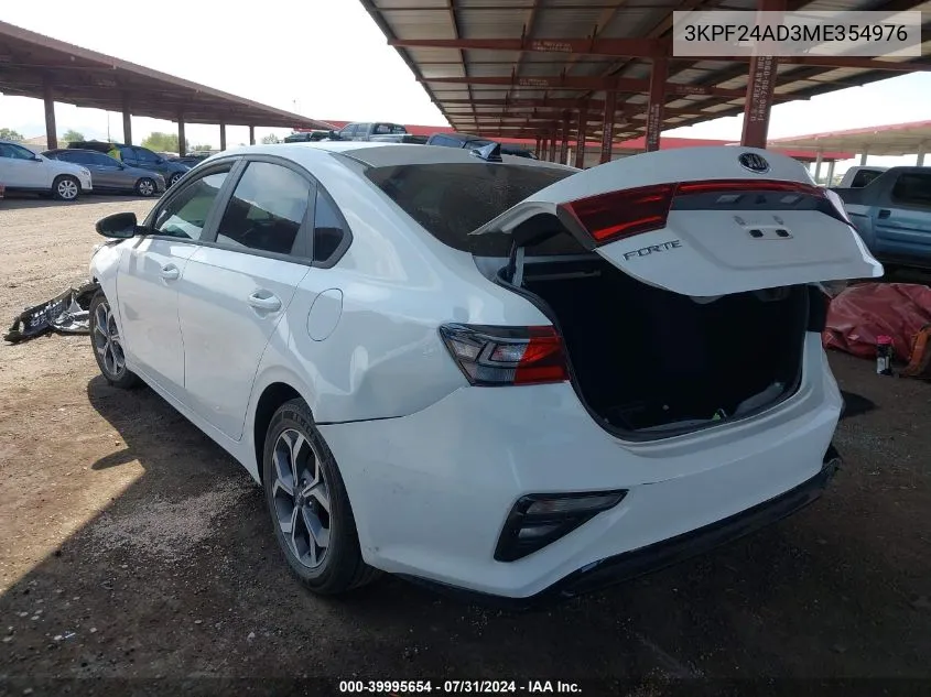 3KPF24AD3ME354976 2021 Kia Forte Lxs