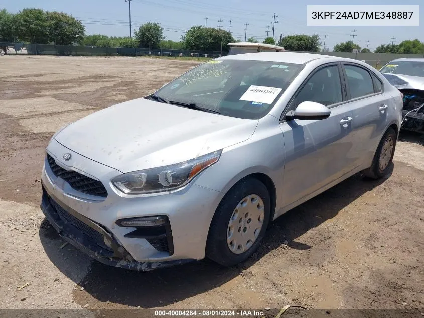 3KPF24AD7ME348887 2021 Kia Forte Lxs