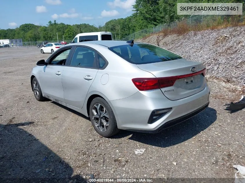 2021 Kia Forte Lxs VIN: 3KPF24ADXME329461 Lot: 40019544