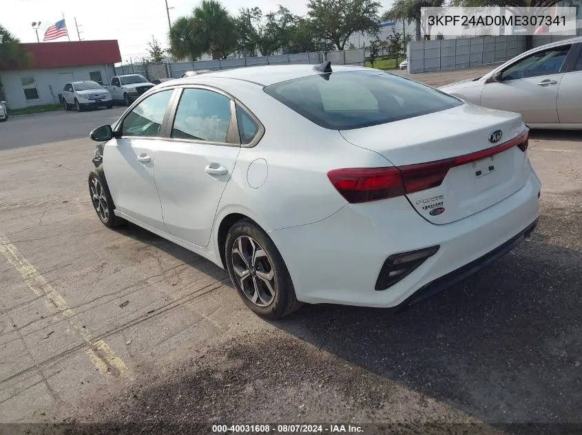 3KPF24AD0ME307341 2021 Kia Forte Lxs