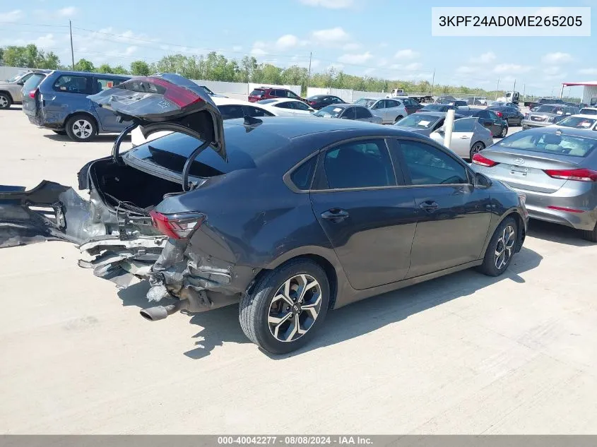 3KPF24AD0ME265205 2021 Kia Forte Lxs