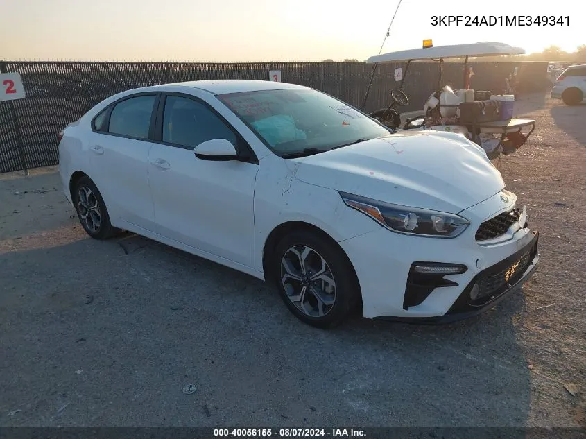 2021 Kia Forte Lxs VIN: 3KPF24AD1ME349341 Lot: 40056155