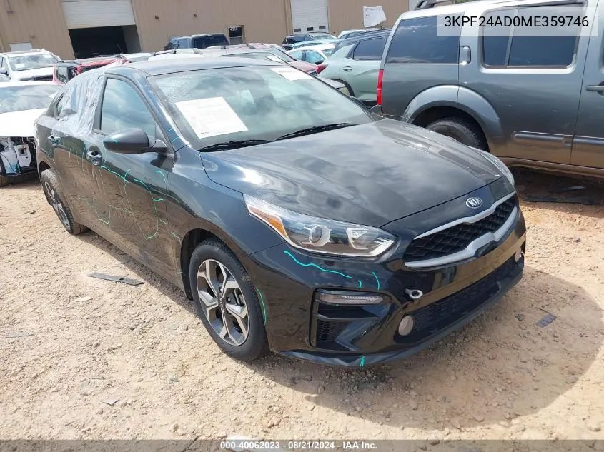 3KPF24AD0ME359746 2021 Kia Forte Fe/Lxs