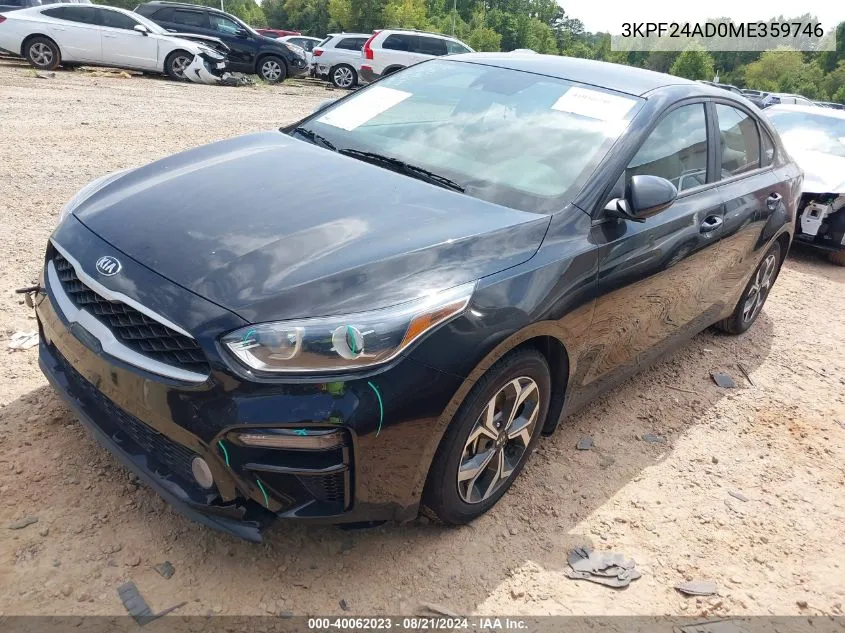 3KPF24AD0ME359746 2021 Kia Forte Fe/Lxs