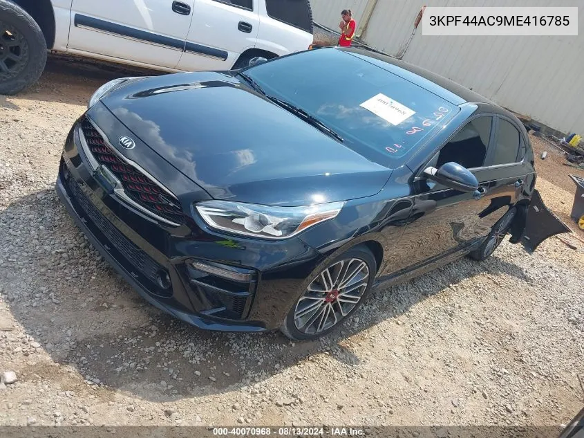 2021 Kia Forte Gt VIN: 3KPF44AC9ME416785 Lot: 40070968