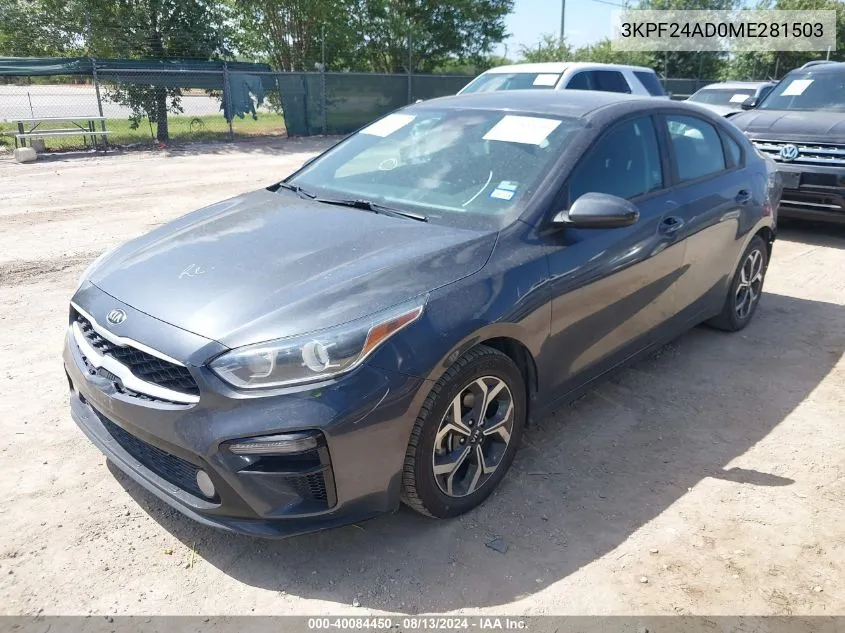 3KPF24AD0ME281503 2021 Kia Forte Lxs