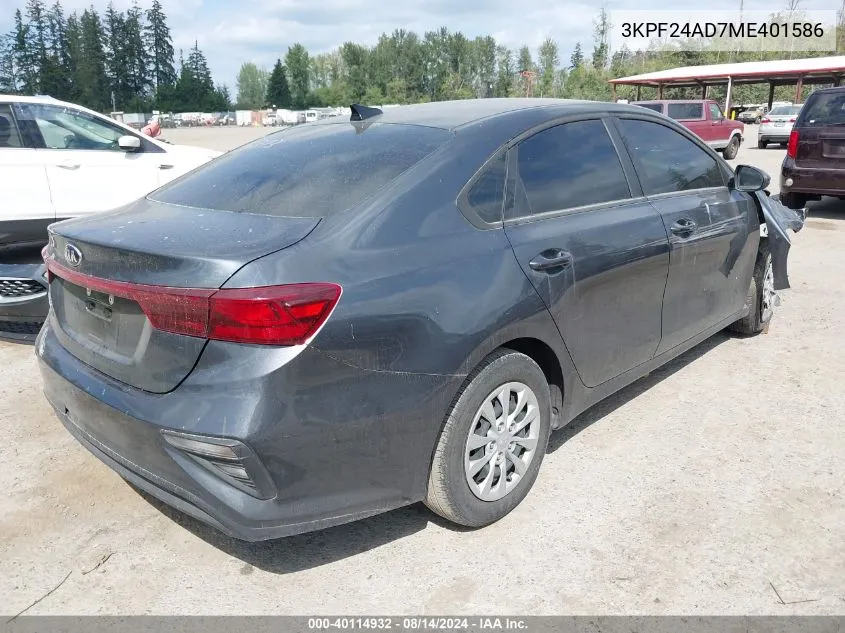 3KPF24AD7ME401586 2021 Kia Forte Fe