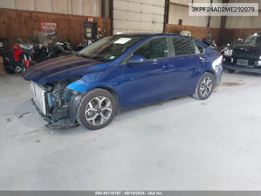 3KPF24AD2ME292079 2021 Kia Forte Lxs