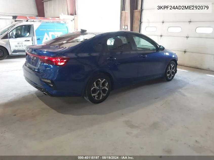 3KPF24AD2ME292079 2021 Kia Forte Lxs