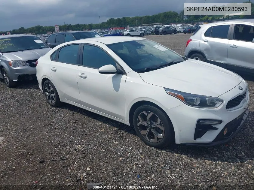 3KPF24AD0ME280593 2021 Kia Forte Lxs