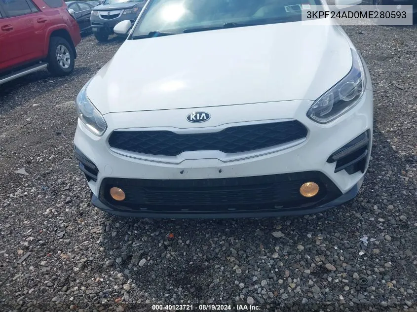 2021 Kia Forte Lxs VIN: 3KPF24AD0ME280593 Lot: 40123721