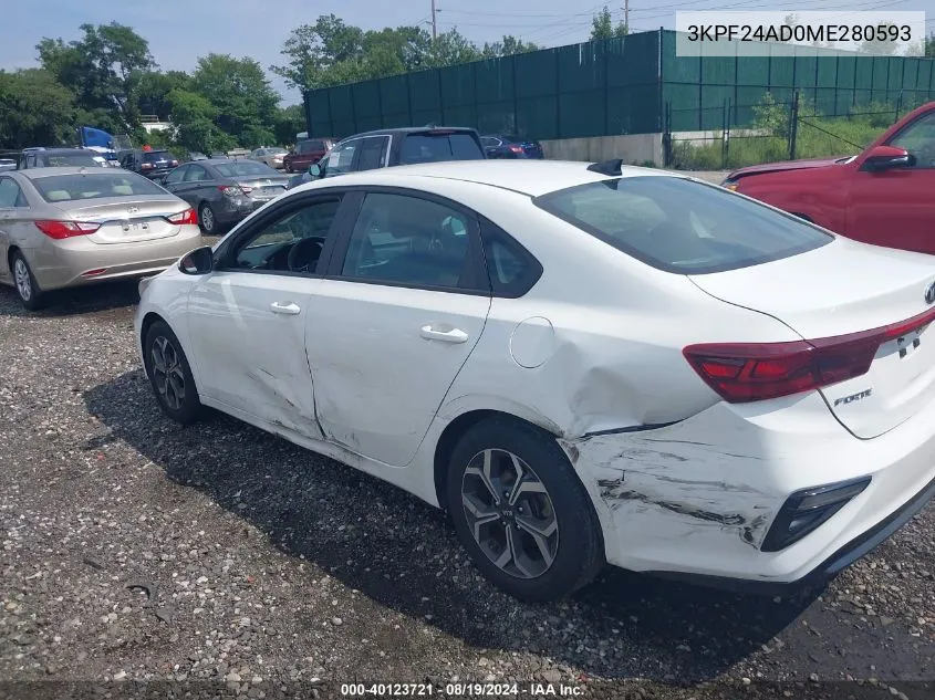 3KPF24AD0ME280593 2021 Kia Forte Lxs