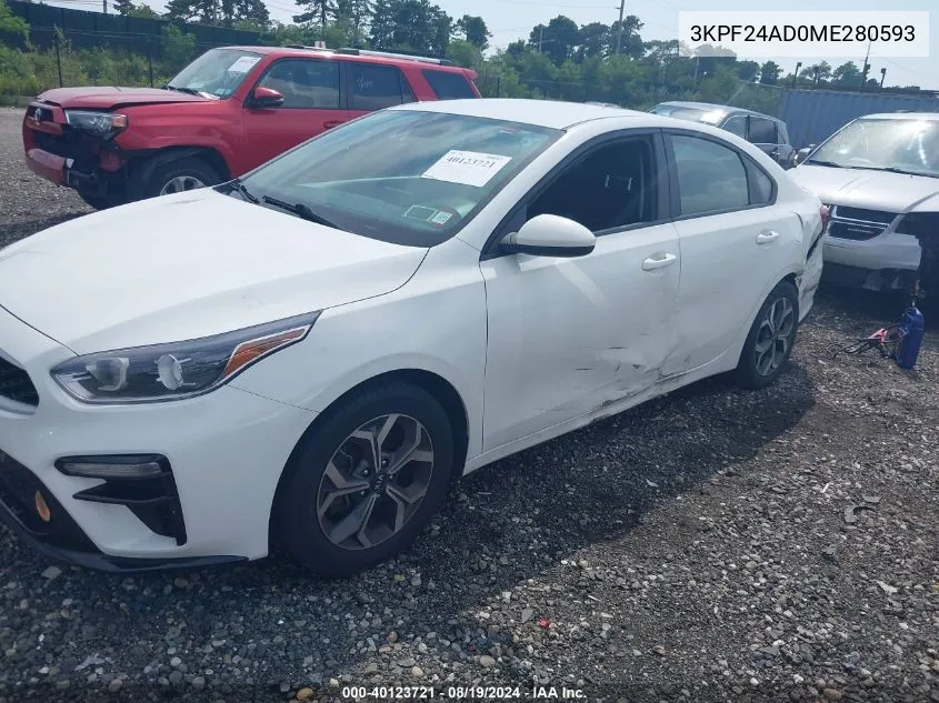 3KPF24AD0ME280593 2021 Kia Forte Lxs