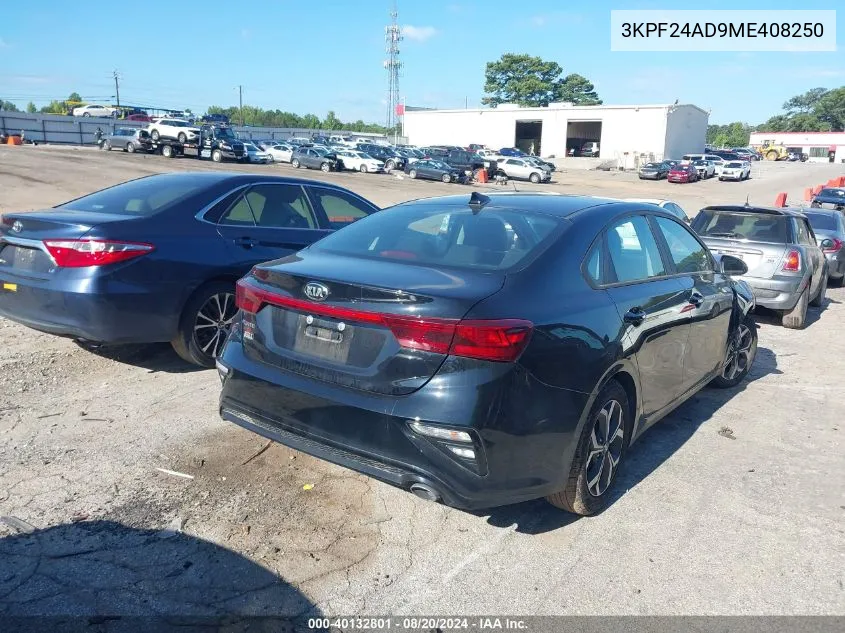 2021 Kia Forte Fe/Lxs VIN: 3KPF24AD9ME408250 Lot: 40132801