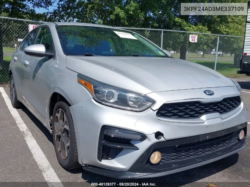 3KPF24AD3ME337109 2021 Kia Forte Fe/Lxs