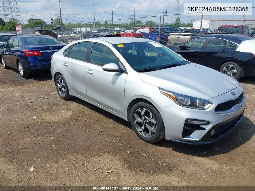 3KPF24AD5ME326368 2021 Kia Forte Lxs