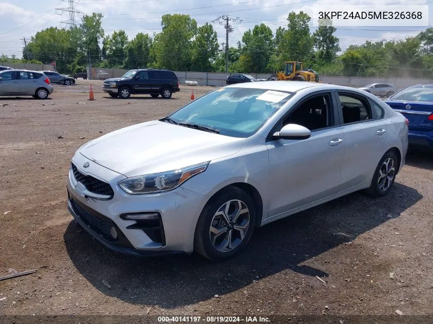 2021 Kia Forte Lxs VIN: 3KPF24AD5ME326368 Lot: 40141197