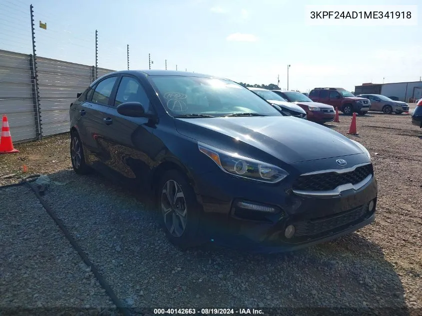 2021 Kia Forte Lxs VIN: 3KPF24AD1ME341918 Lot: 40142663