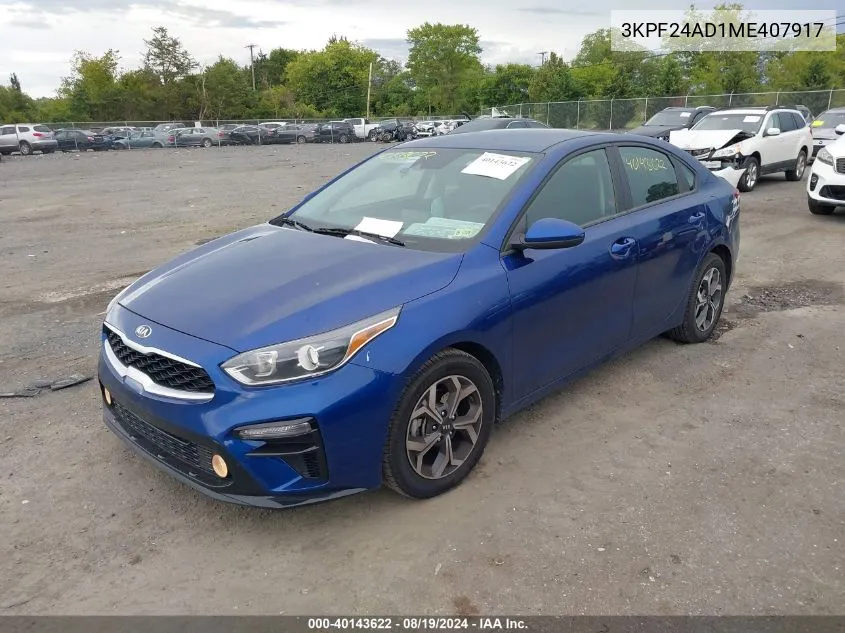 3KPF24AD1ME407917 2021 Kia Forte Lxs