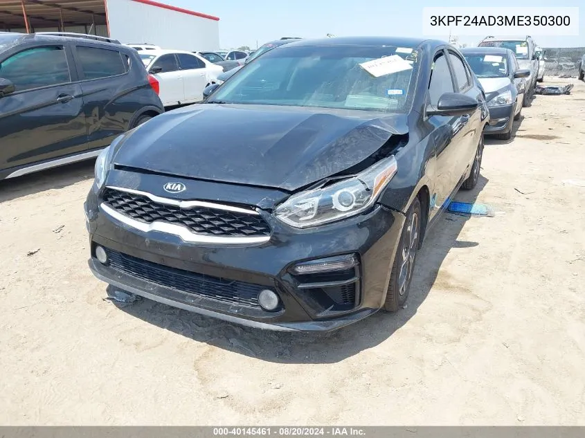 2021 Kia Forte Fe/Lxs VIN: 3KPF24AD3ME350300 Lot: 40145461