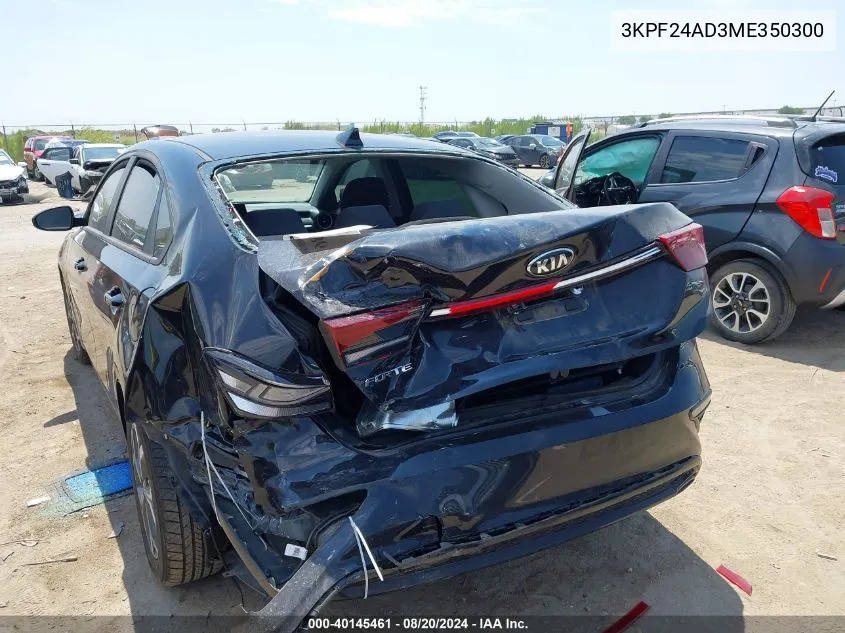 2021 Kia Forte Fe/Lxs VIN: 3KPF24AD3ME350300 Lot: 40145461