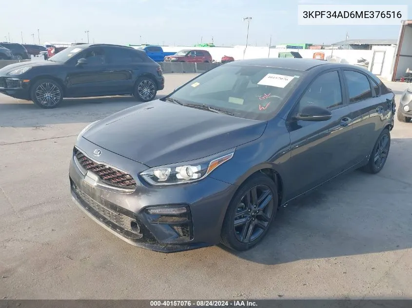 3KPF34AD6ME376516 2021 Kia Forte Gt-Line