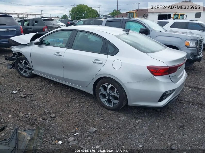 3KPF24AD7ME325965 2021 Kia Forte Lxs