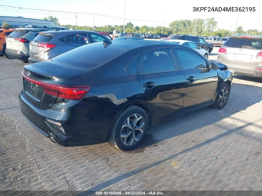 3KPF24AD4ME362195 2021 Kia Forte Lxs