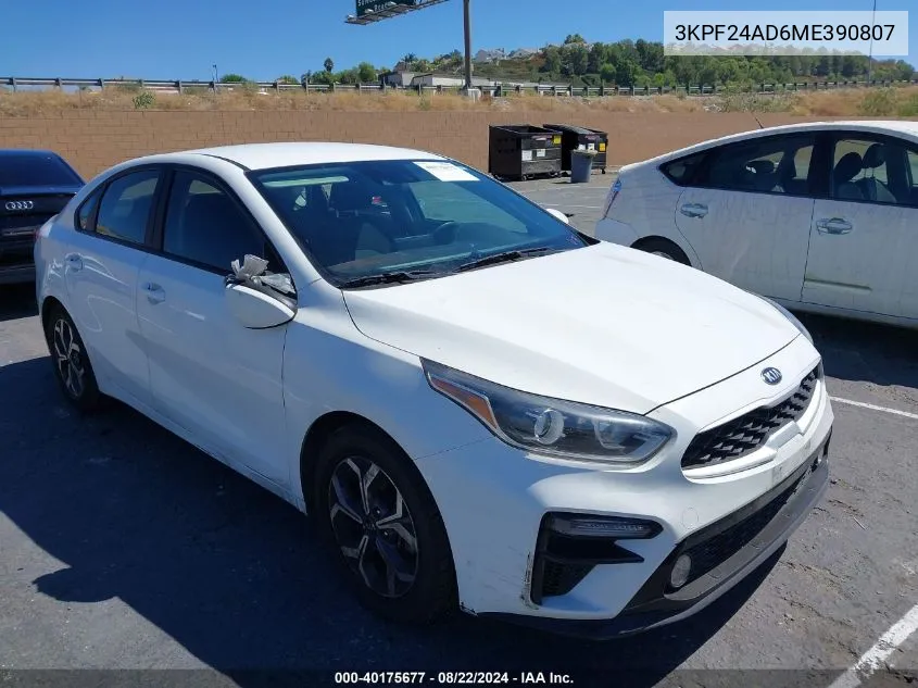 2021 Kia Forte Lxs VIN: 3KPF24AD6ME390807 Lot: 40175677