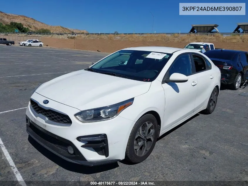 2021 Kia Forte Lxs VIN: 3KPF24AD6ME390807 Lot: 40175677