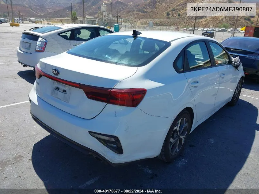 2021 Kia Forte Lxs VIN: 3KPF24AD6ME390807 Lot: 40175677